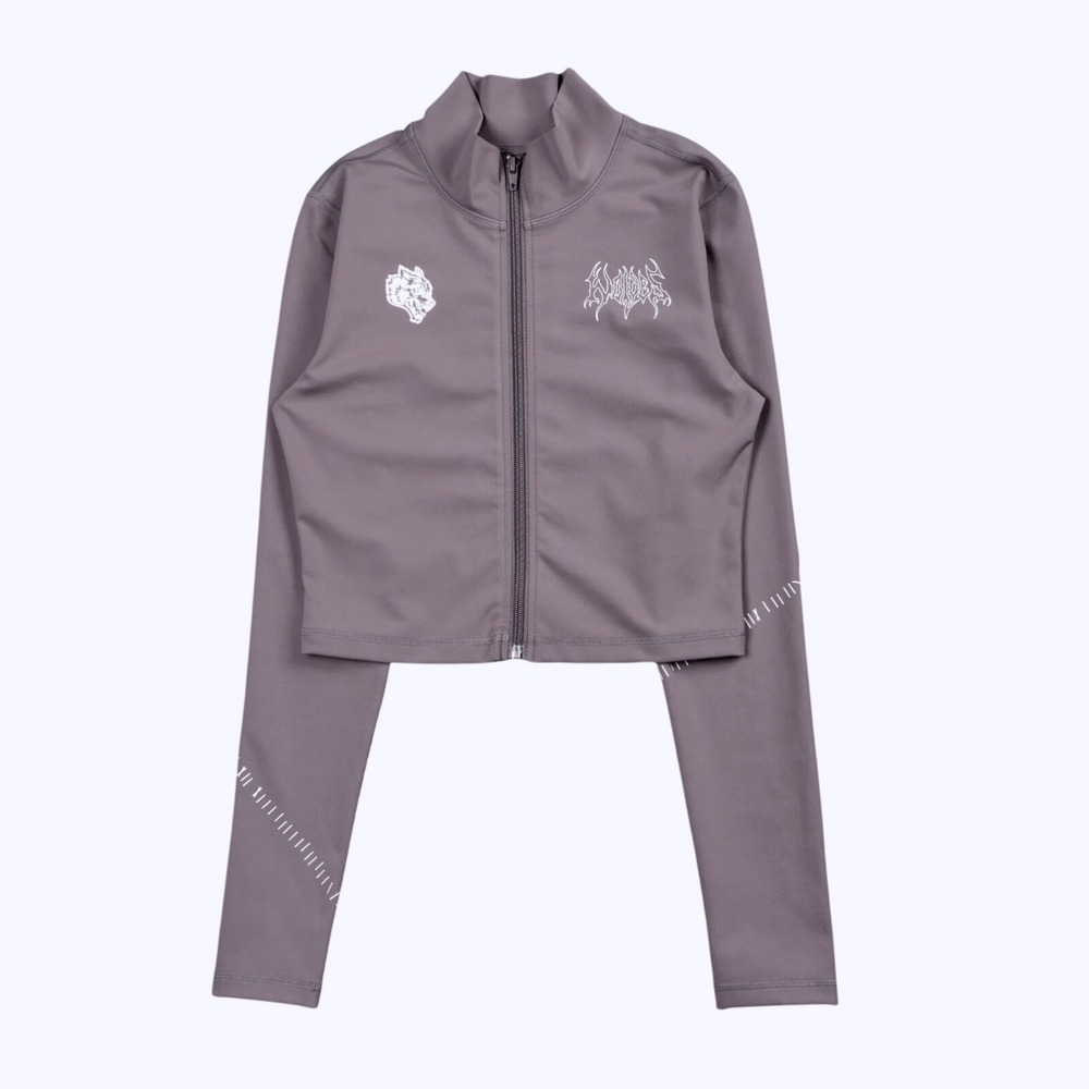 SHE Repair Tana Energy Zip Mockneck Jacket Nirvana Gray Cropped XS